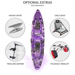 Merlin Pro Double Fishing Kayak Package - Purple Camo [Melbourne]