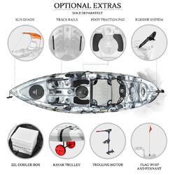 NextGen 9 Fishing Kayak Package - Grey Camo [Newcastle]