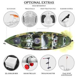 NextGen 9 Fishing Kayak Package - Jungle Camo [Newcastle]