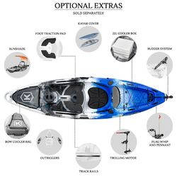 NextGen 1 +1 Fishing Tandem Kayak Package - Blue Camo [Melbourne]