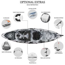 NextGen  1+1 Fishing Tandem Kayak Package - Grey Camo [Sydney]