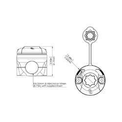 Railblaza RailMount 19-25 Starport Kit - White