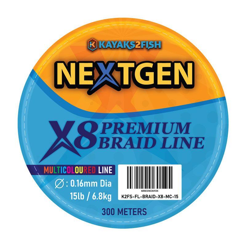 NextGen X8 Premium Braided Line 6.8KG - $20 - Kayaks2Fish