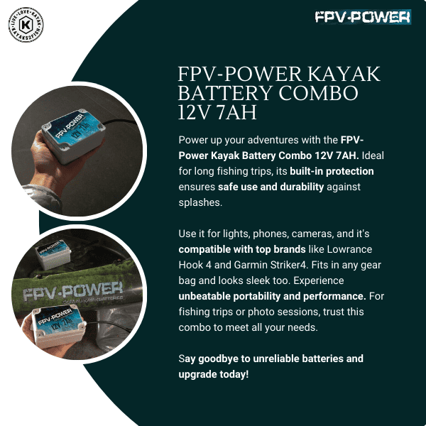 FPV-Power Kayak Battery Combo 12V 7AH - $149 - Kayaks2Fish
