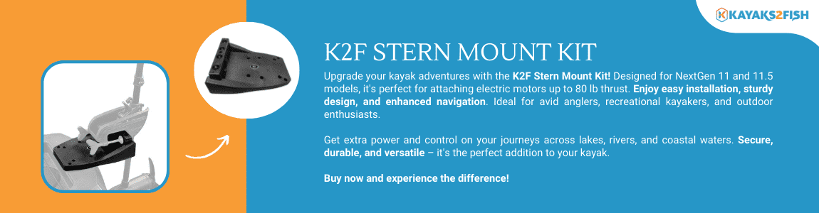 K2F Stern Mount Kit - $99 - Kayaks2Fish