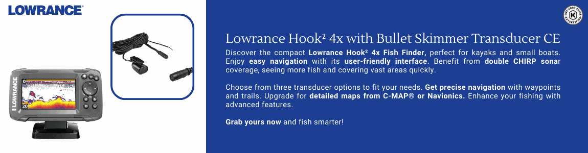 Lowrance Hook2 4x with Bullet Skimmer Transducer CE - $159