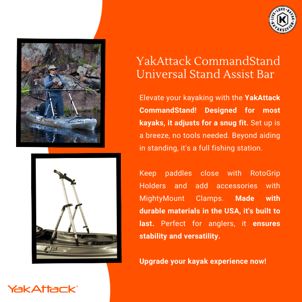 YakAttack CommandStand Universal Stand Assist Bar - $499 - Kayaks2Fish