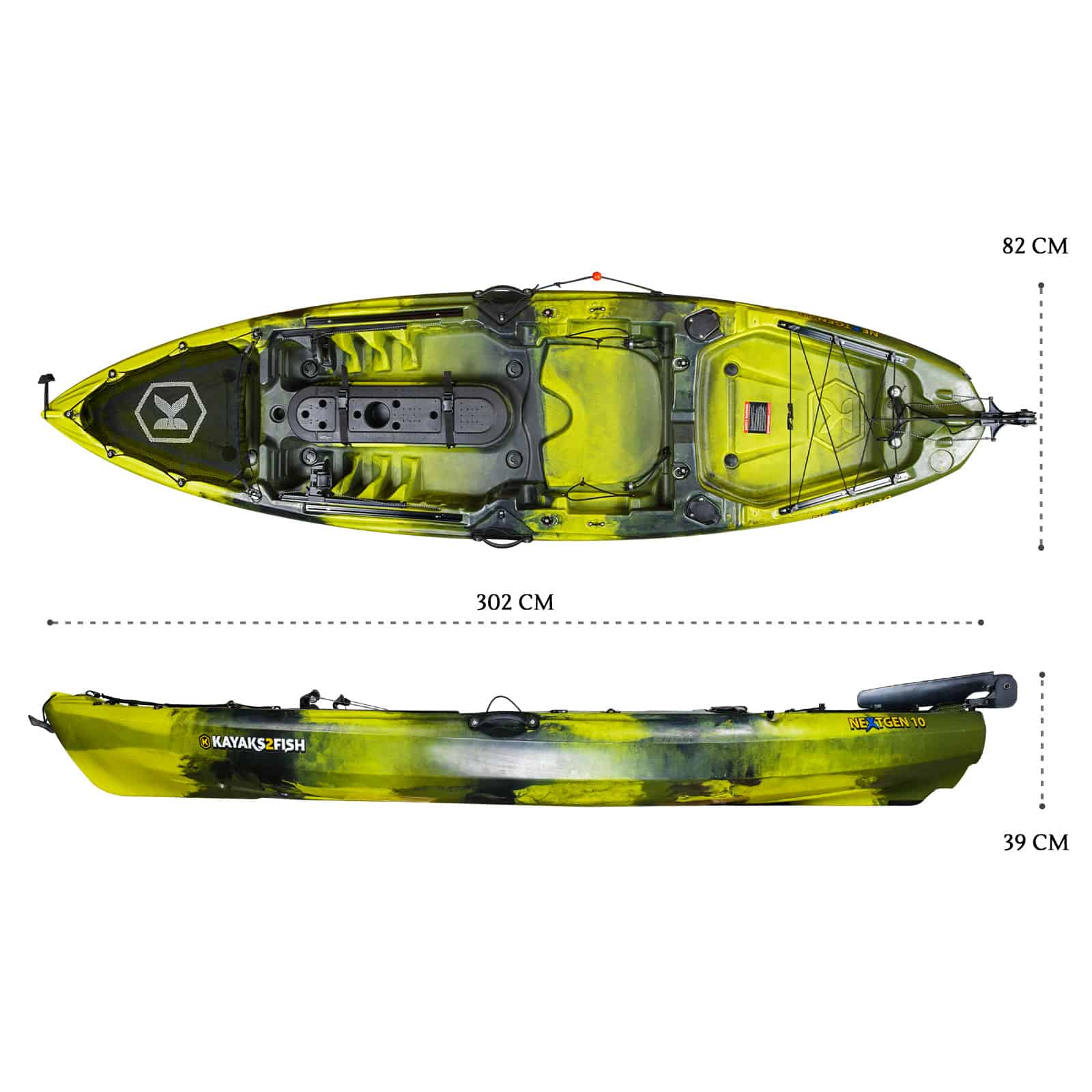 NEXTGEN 10 Pro Fishing Kayak Package - Moss - Kayaks2Fish