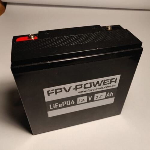 FPV-Power LiFePO4 12V 25Ah + 10A Charger