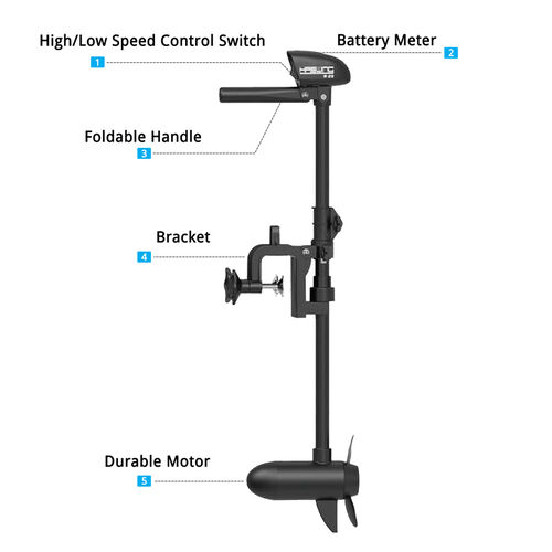 Haswing Osapian W20 20lbs Electric Outboard Motor 360W 12V Black