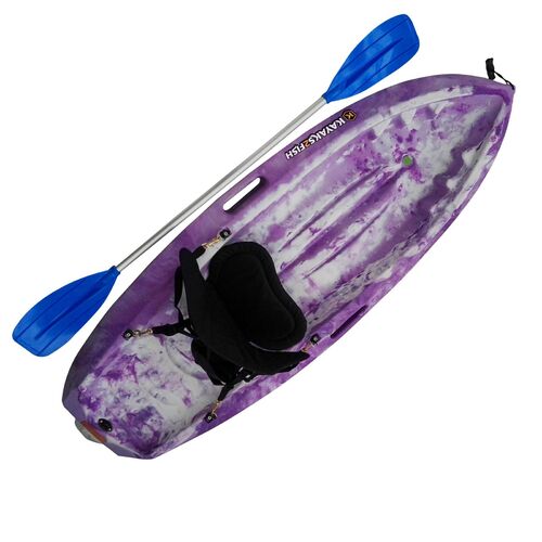 Puffin Purple Camo Kids Kayak Package - Kayaks2Fish